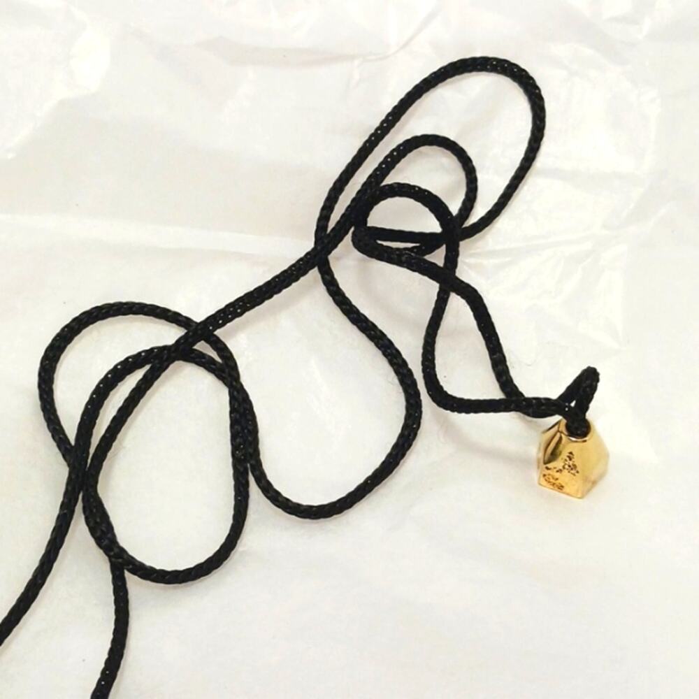 Fendi Gold Pendant Rope Necklace Modern Contemporary Minimalist Bohemian Vintage - Picture 8 of 16
